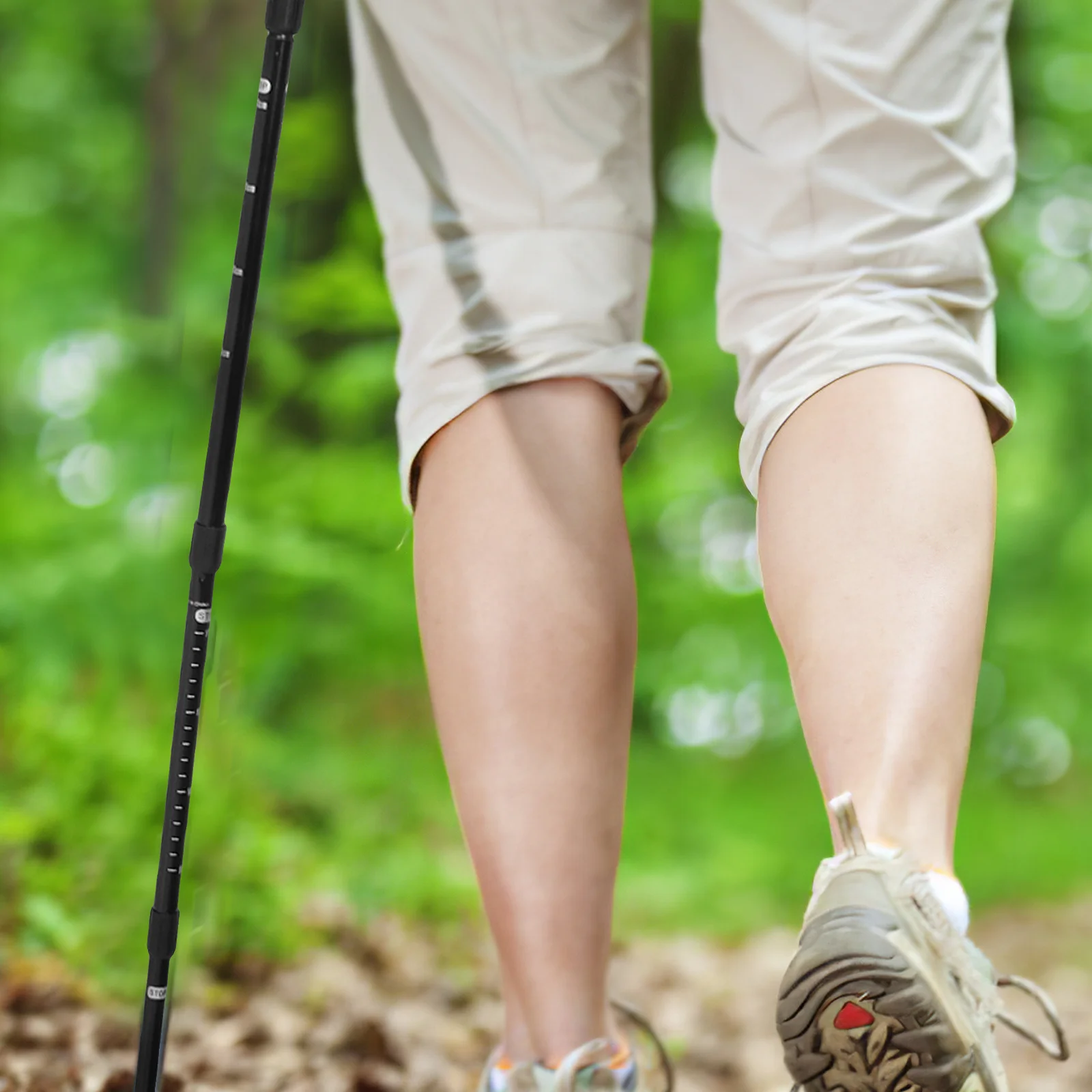 

Aluminum Alloy Retractable Walking Cane Lightweight Foldable Hiking Stick For Seniors Men Women Adjustable Trekking Pole