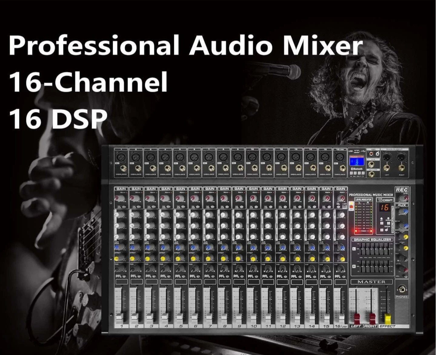 High-power mixer power amplifier stage performance wedding power amplifier 48V Bluetooth all-in-one machine