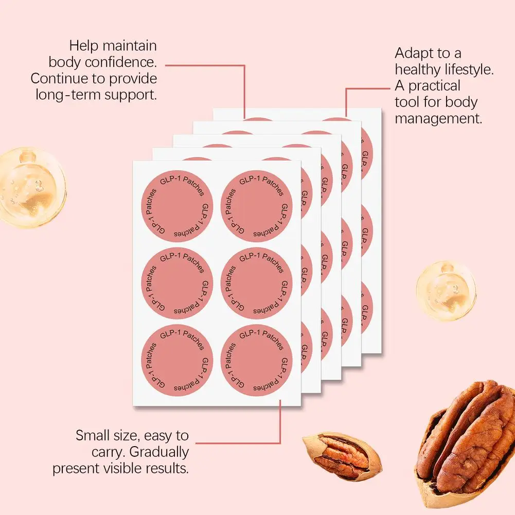 30 بقع GLP-1 بقع تنحيف الجسم التحكم في الشهية البطن الدهون الموقد فقدان الوزن منظم التحكم في تشكيل الوزن الجسم