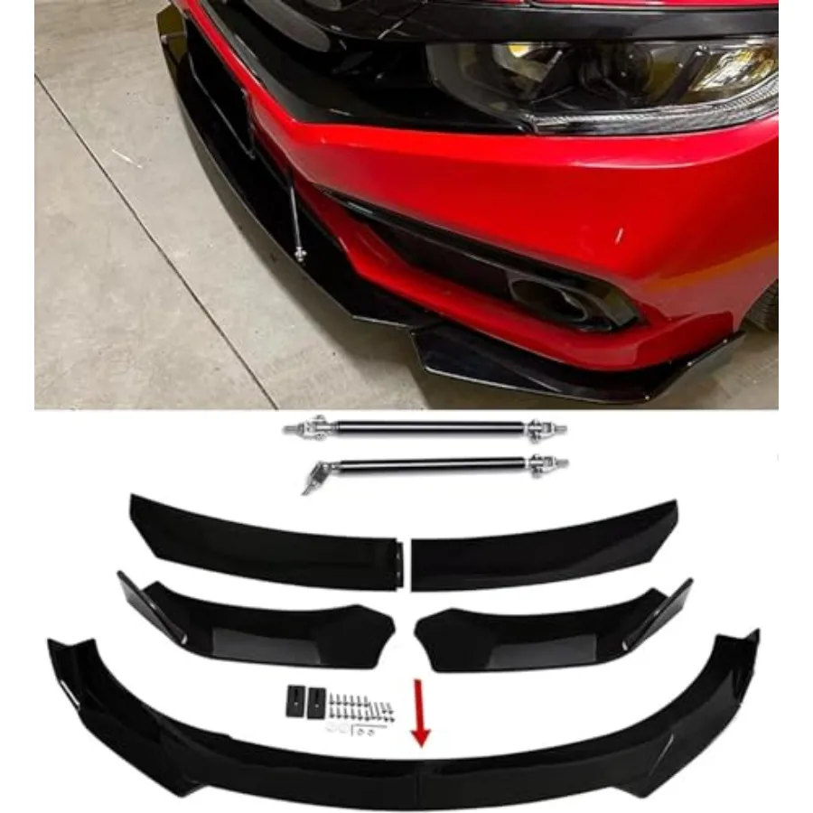 

Universal Front Bumper Lip Chin Spoiler PP Front Bumper Lip Sopiler Wing Body Fit for Audi, Ford, BMW, Honda, Chevrolet, Civic,
