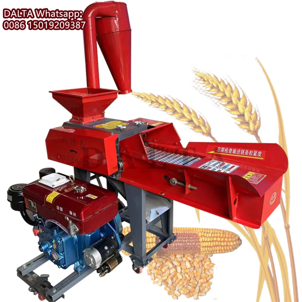 10HP Diesel Engine Forage Grass Chopper Machine 3.8 Tons Automatic Feeding Corn Straw Cutting Kneading Grinding Machine