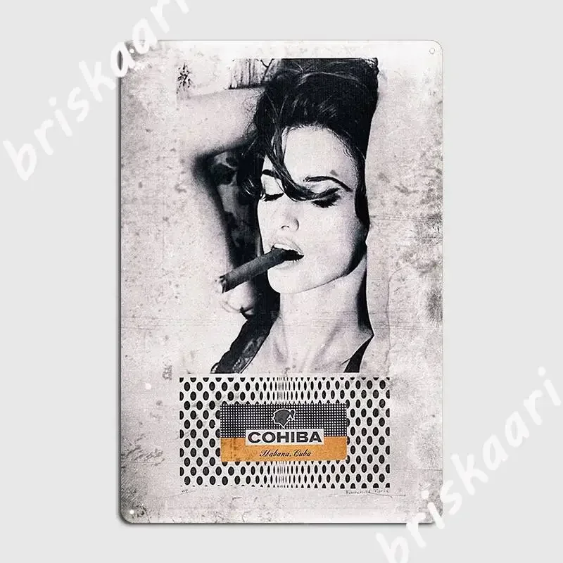 Cuban Cigar And Sexy Lady Metal Plaque Poster Plaques Design Living Room Pub Tin Sign Posters
