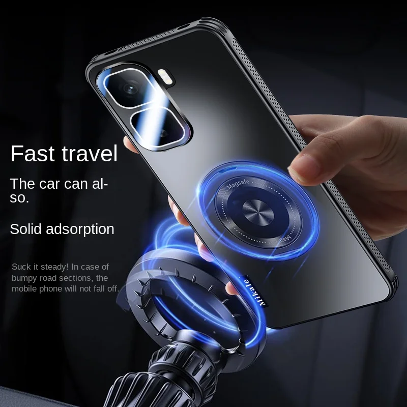 For VIVO IQOO NEO 10 Pro Case Hard AG Matte With Ring Magnetic wireless charging Protective Back Cover For IQOO 13 12 Pro Neo10