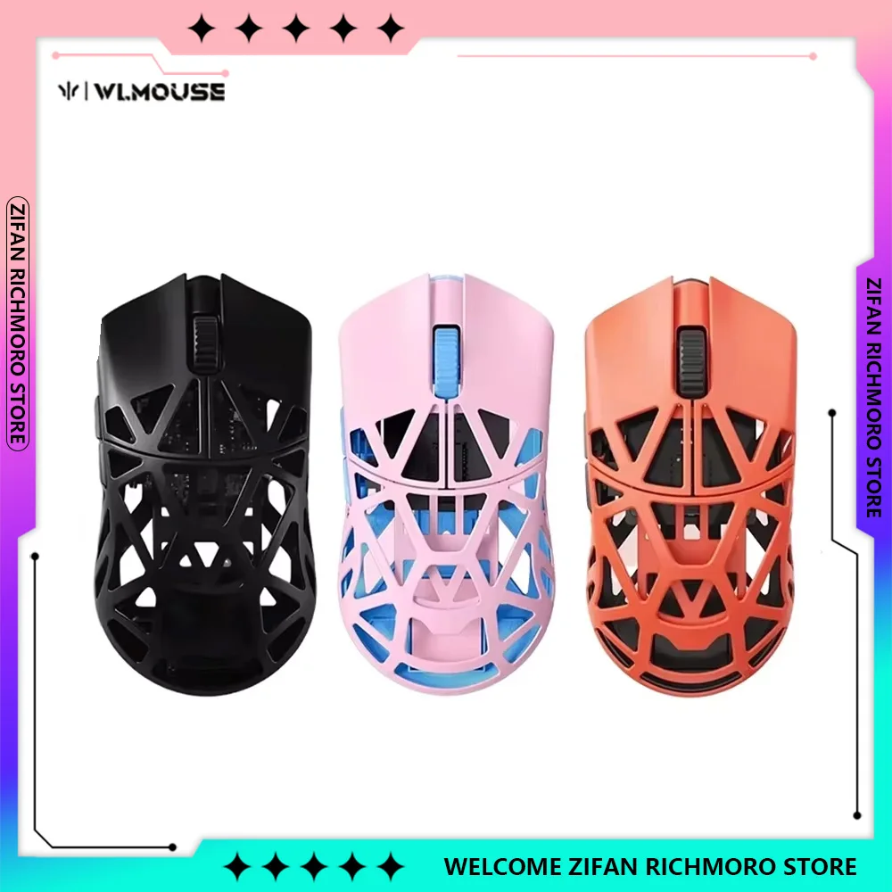 Wlmouse Beast X Ling /BIYI Pink/Old Version MONINGEsports Mouse Lightweight Wireless Customize Fashion Mice Pc Accessories Gifts