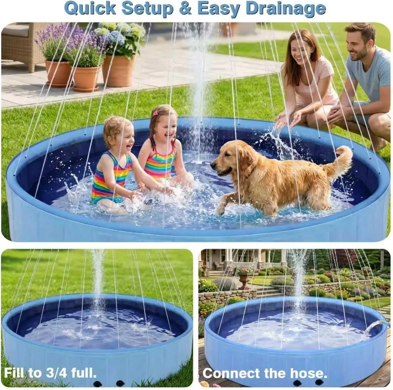 Portable Bluetooth Speaker with 360° HD Sound, Waterproof IPX7, 24H Battery