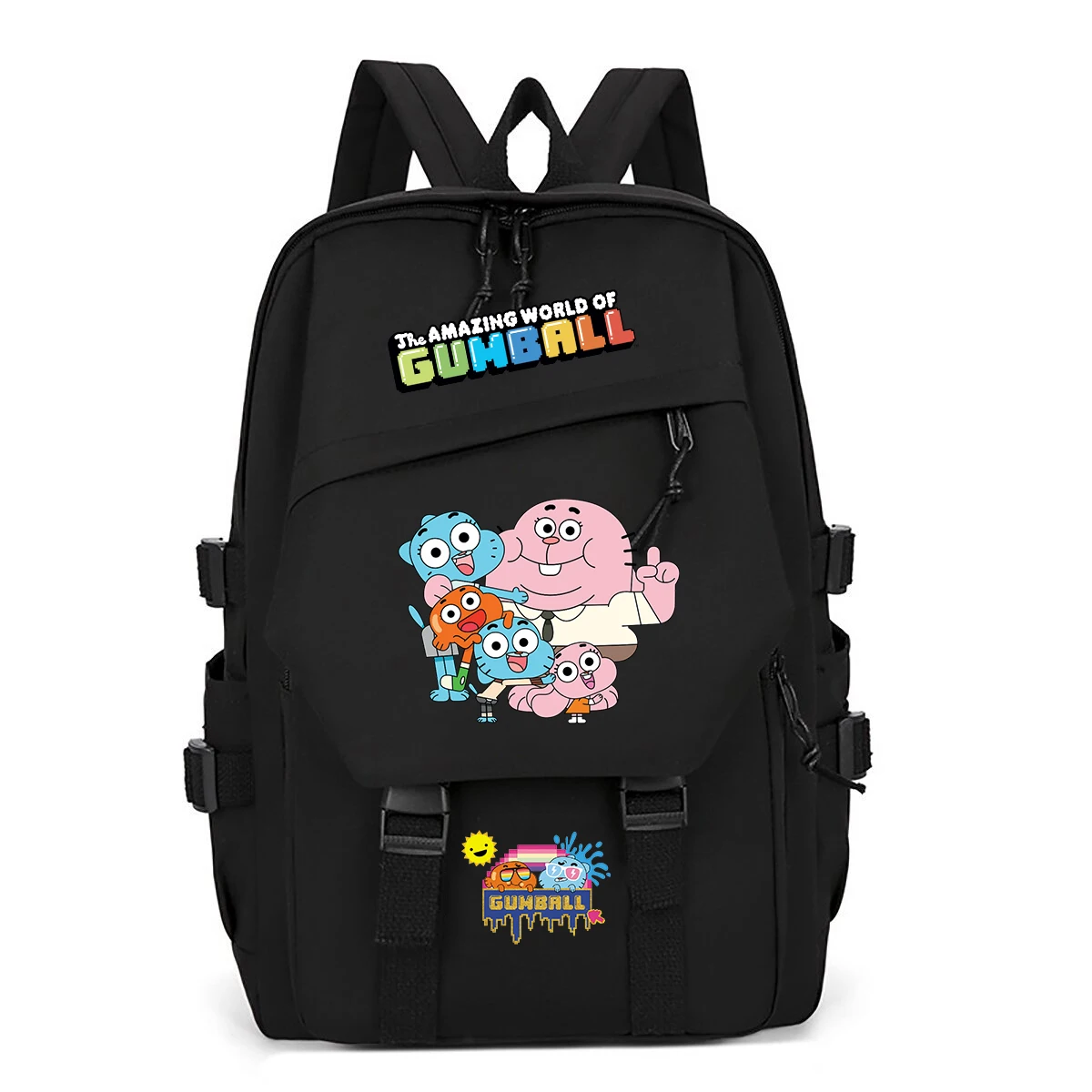 Hight Quality Backpack The Amazing World of Gumball Schoolbag Boys Girls Backpack Primary Students Bagpack Children Bookbag Gift