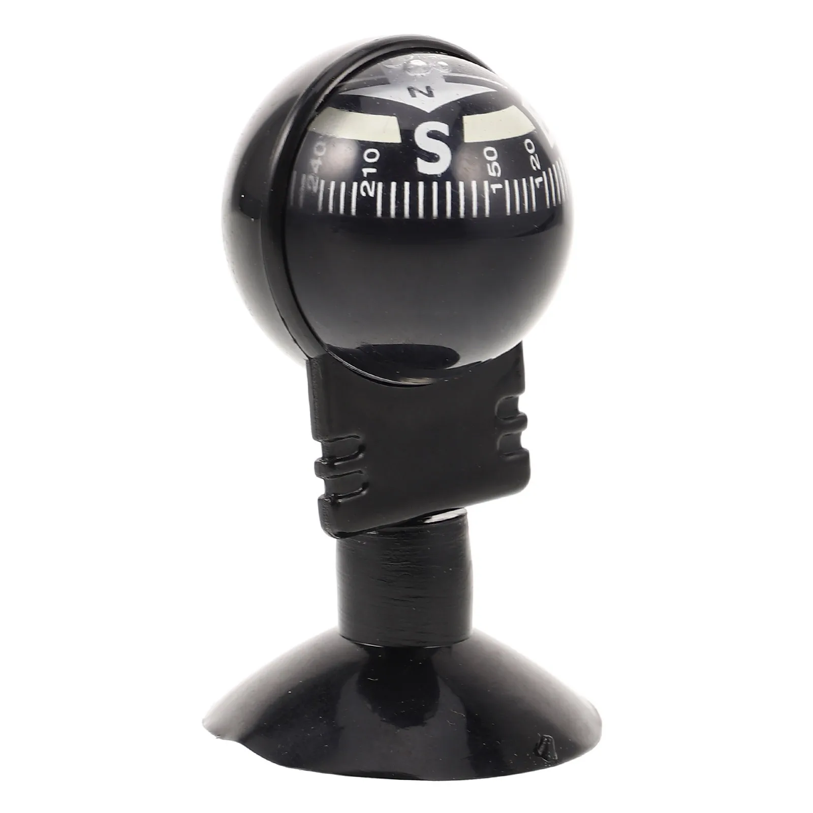 

Portable Compass With Rotating Guide Ball Foldable Suction Cup Dashboard Compass For Car Boat Navigation Outdoor Adventure