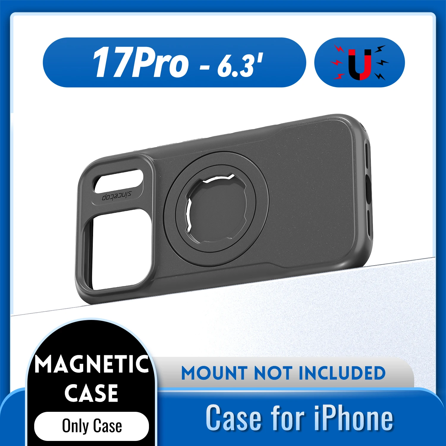 Quad-style motorfiets/fiets magnetische schokbestendige hoes voor iPhone 17 16 15 14 ProMax met oplaadfunctie en vergrendelbaar ontwerp
