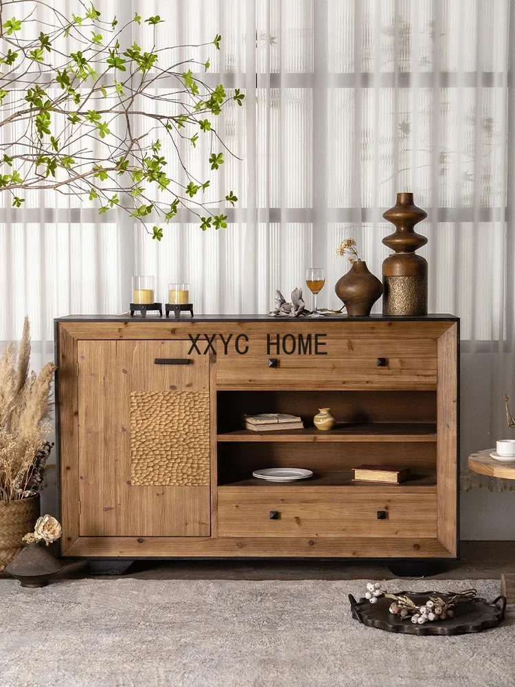 

Qiji Style Vintage Distressed Sideboard Cabinet Home Living Room Tea Bed & Breakfast American Style