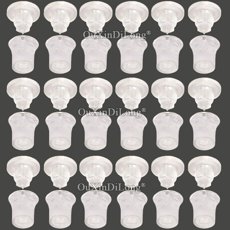 HOT 50PCS Acrylic Hidden Standoffs Clip-in Invisible Plastic Screws Scrub Advertising Nails Signs Signage Wall Mount Brackets