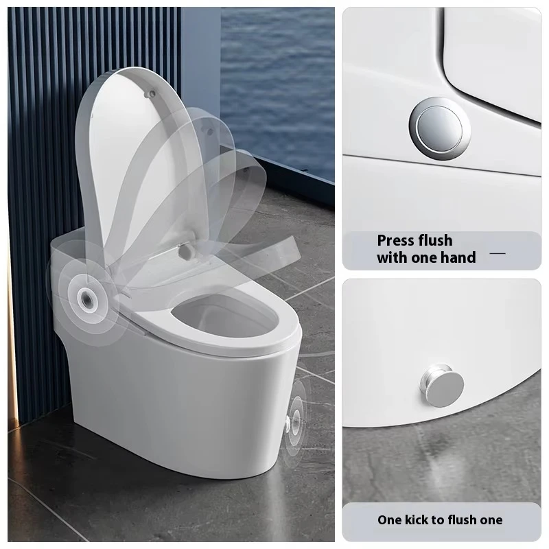 Non-Smart Colored Pulse Toilet Siphonic Flush | No Water Pressure Limit | Plug-Free Residential Bathroom One-Piece Toilet