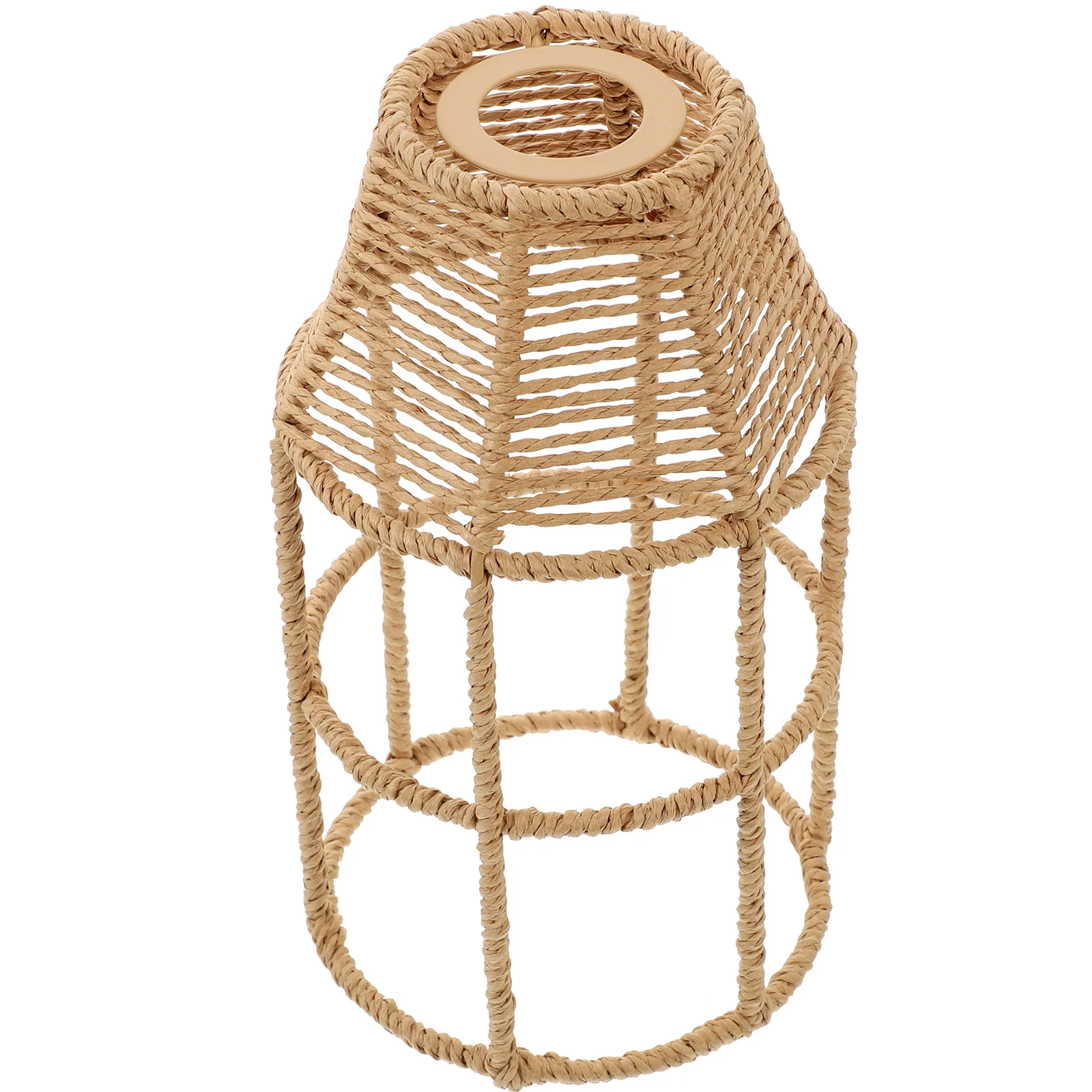 

Japanese Style Woven Lamp Cover Rustic Decorative Light Shade for Home Restaurant Bedroom Durable Easy Install