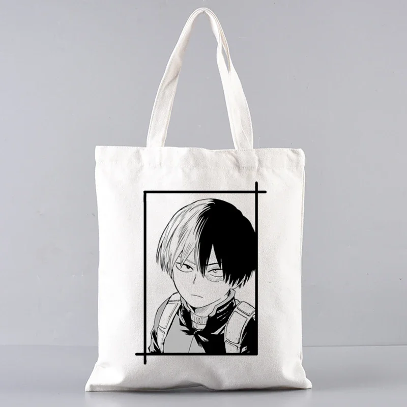 Todoroki Shoto Graphic My Hero Academia Anime Handbags Shoulder Bags Casual Shopping Girls Handbag Women Elegant Canvas Bag