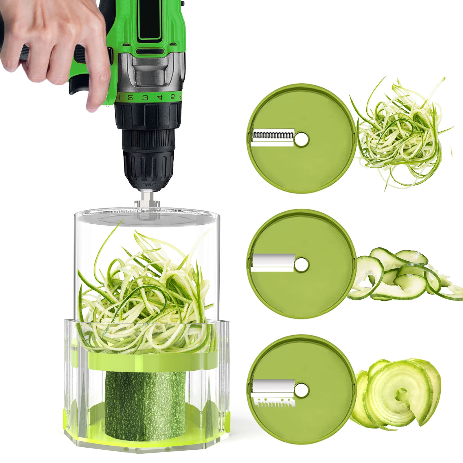 Electric Drill Vegetable Cutter Safe Kitchen Slice Multifunctional Vegetable Chopper Food Rotary Cutter  Kitchen Accessories