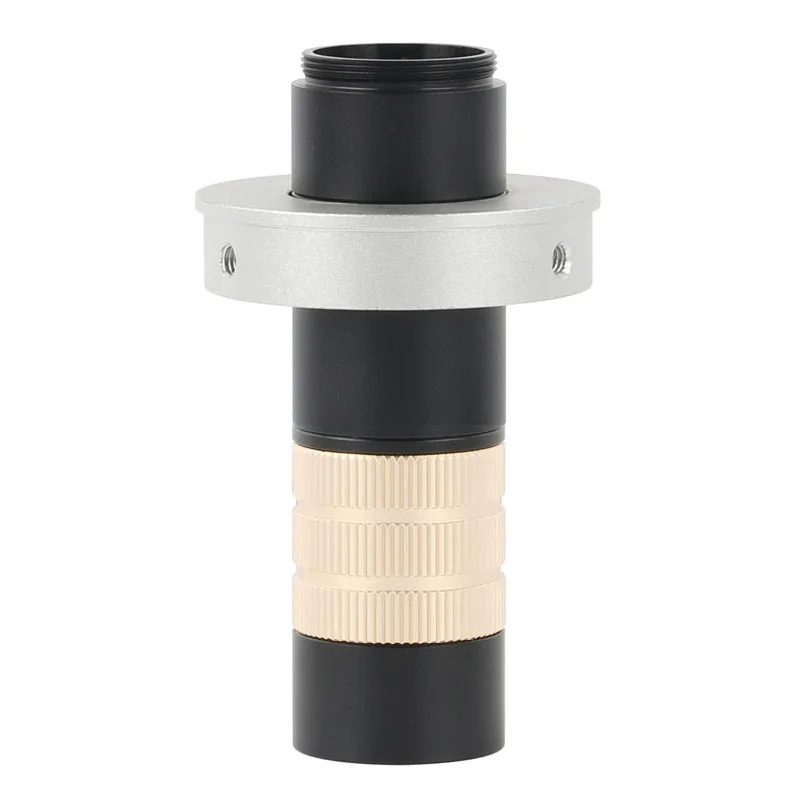 Adjustable 200X Continuous Zoom C-mount Lens C/CS Mount Magnify Glass Lens for CCD Digital Industrial Microscope Video Camera