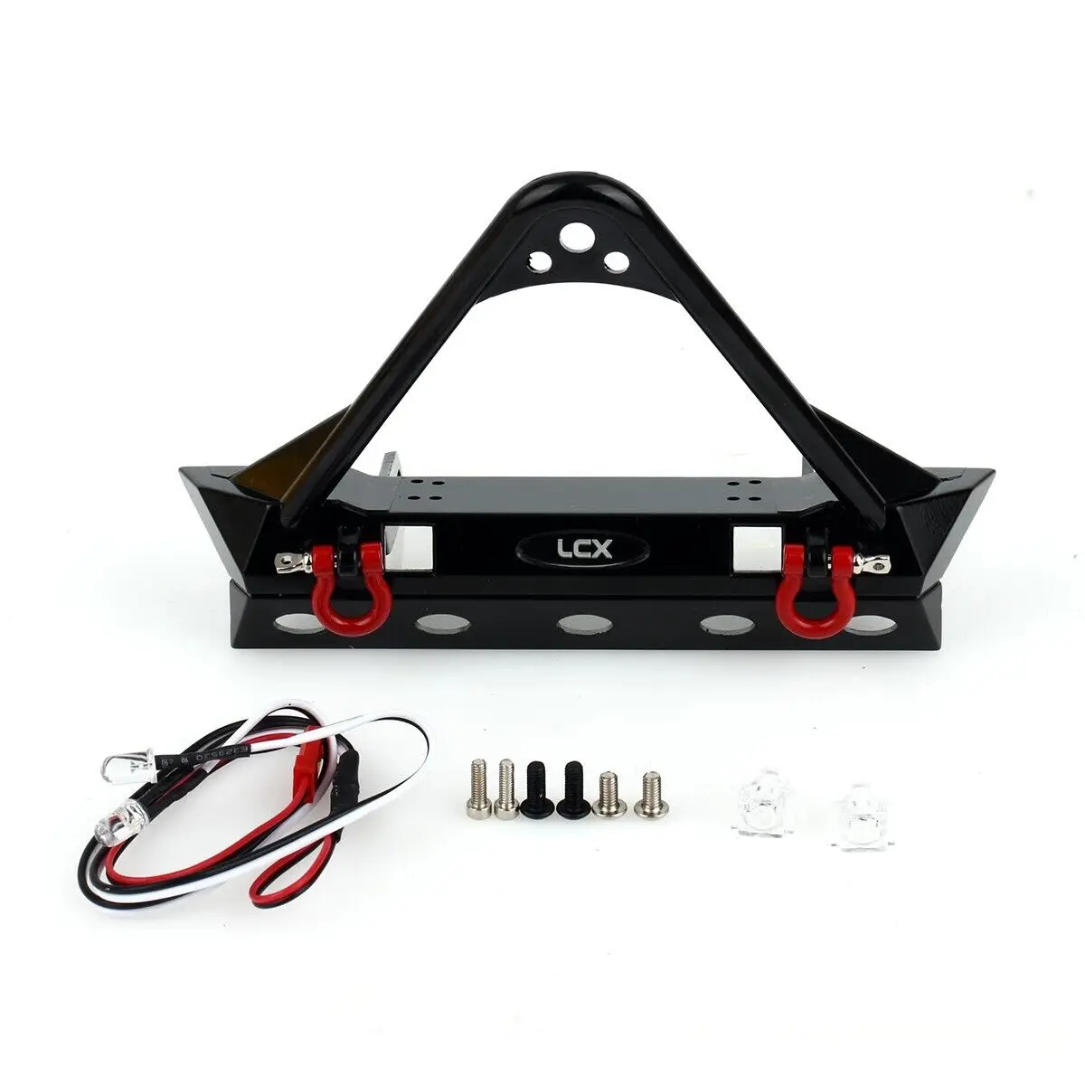 

LCX Racing 1/10 RC Crawler Metal Front Bumper for Traxxas TRX4 TRX6 Axial SCX10 II SCX10 III SCX10 PRO Upgrades Part Accessories