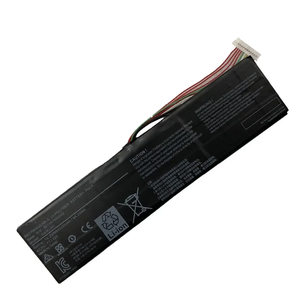 15.2V 94.24Wh GAG-J40 new GAG-J40 Laptop Battery For Gigabyte Aero 15 14 V7 14-W-CF2 14-P64WV6 P64Wv7-De325Tb 541387460003