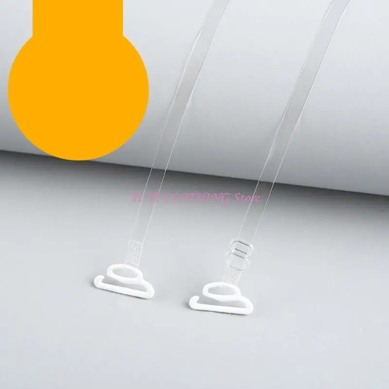 N5KF Thin Clear Bra Straps 1 Pair Anti Slip TPU Adjustable Removable Bra Straps For Strapless Outfits And Formal Wear