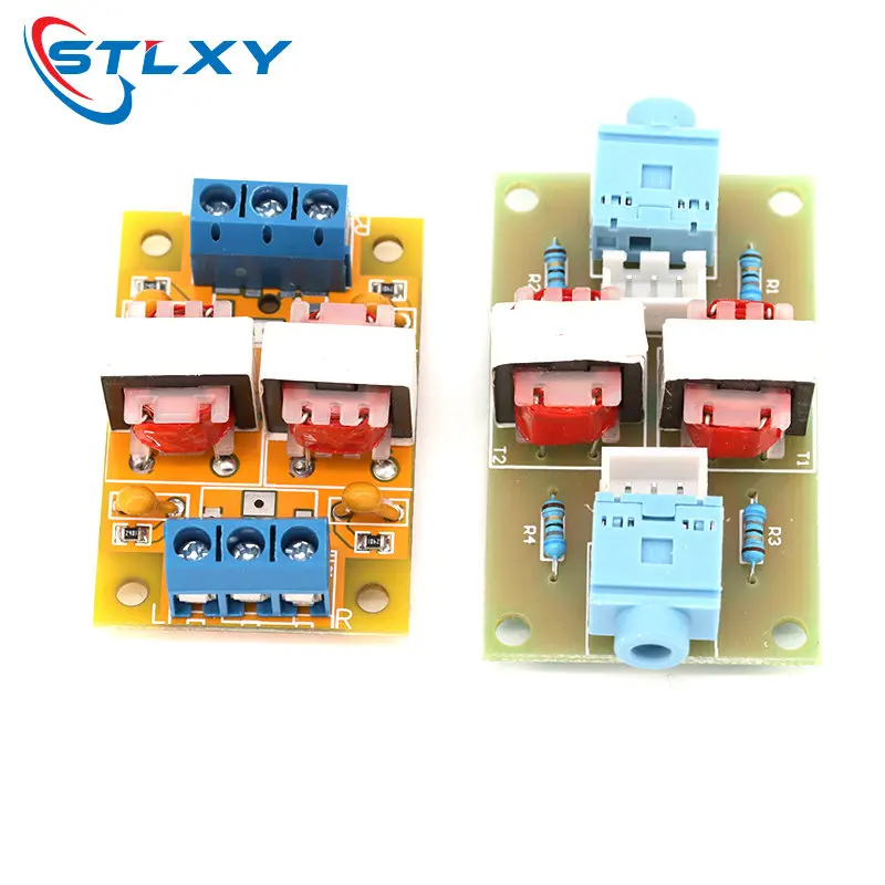 Stlxy XH-M372 Stereo /Audio Isolator Vehicle Common Ground Suppression Interference Noise Isolation Module Transformer Coupler