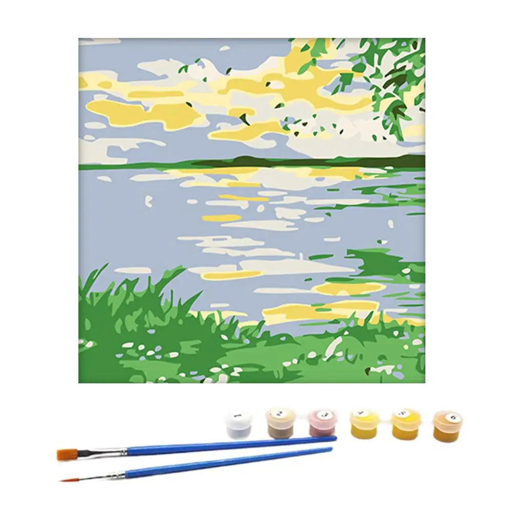 NEW Style High-end Oil Painting By Numbers For Adults Landscape DIY Scenery Canvas Painting Handpaint Number Painting Gift U2Q5