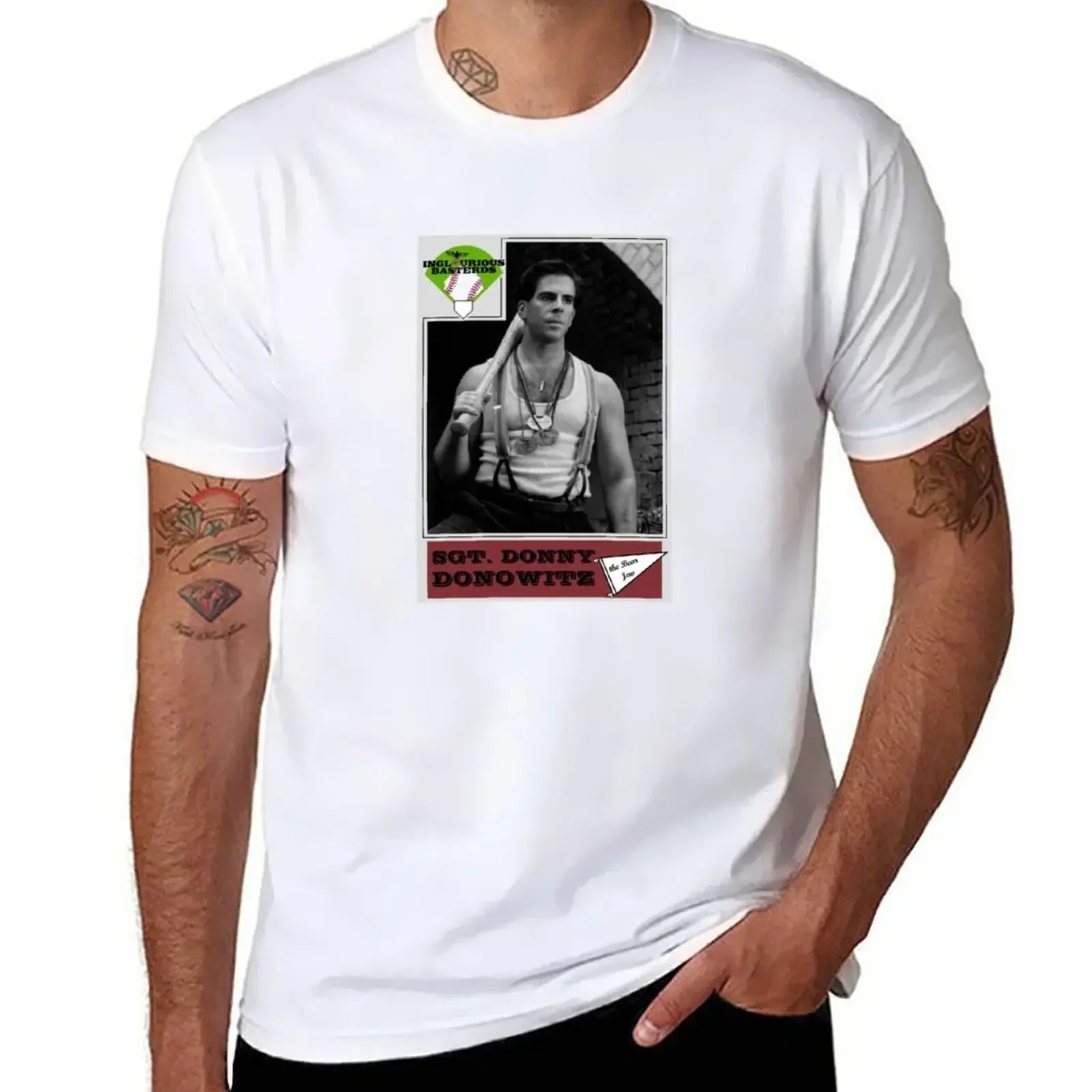 Donny Donowitz Ball Card T-Shirt oversized t shirts graphic tees Short sleeve tee hippie clothes summer top men clothing cotton