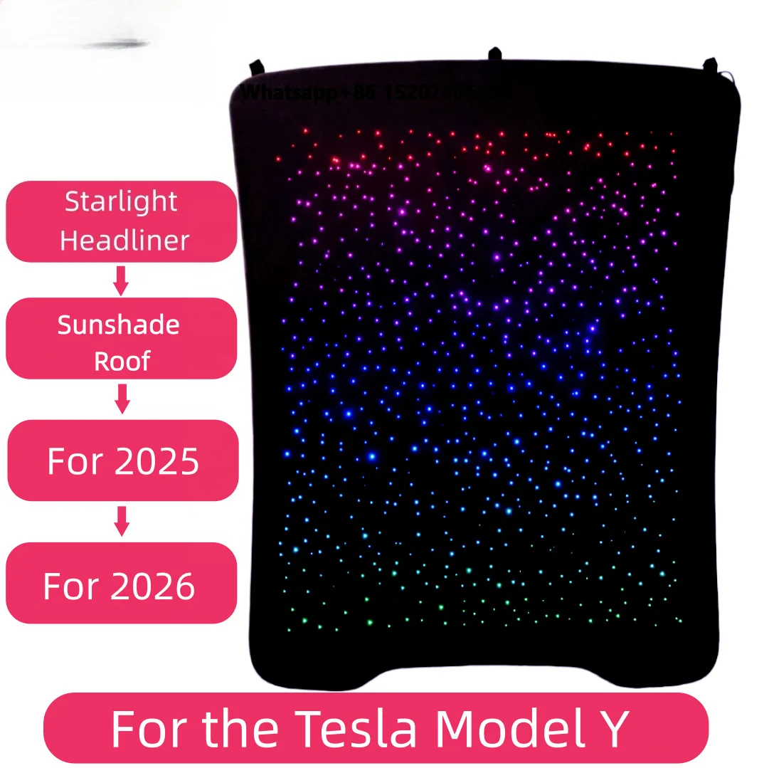 Fast Installation Dynamic Symphony Fiber Starry Sky for New Y 2025 2026 Sunroof Sunshade for  New Energy Vehicles