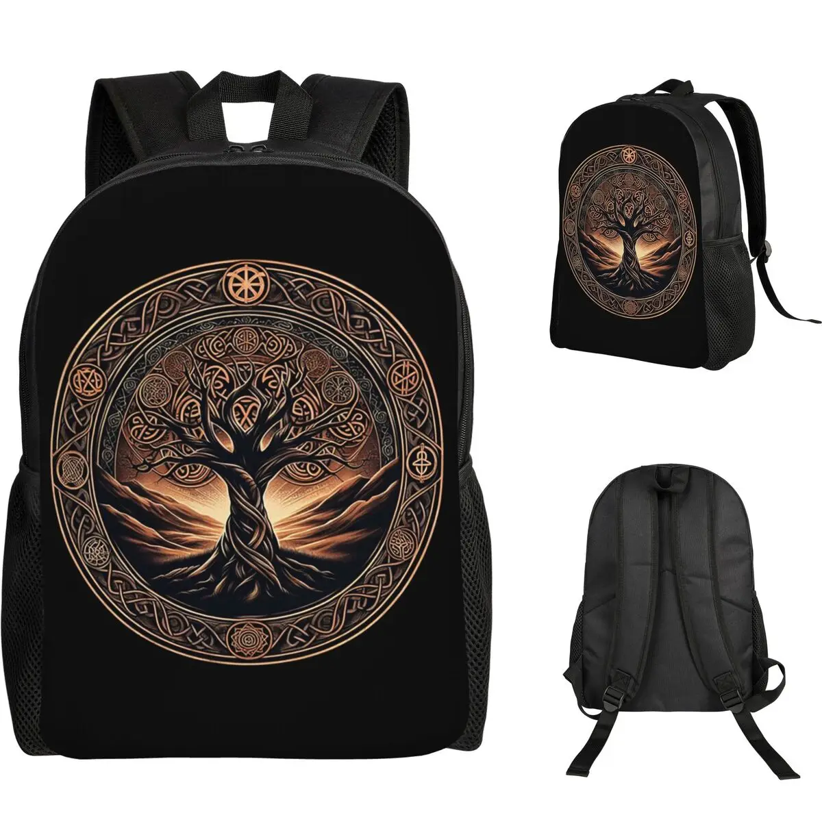 

Celtic "Tree Of Life" Student Backpack School Bag Hiking Travel Daypack for Boys Girls Fashion Bookbag Shoulder Bags