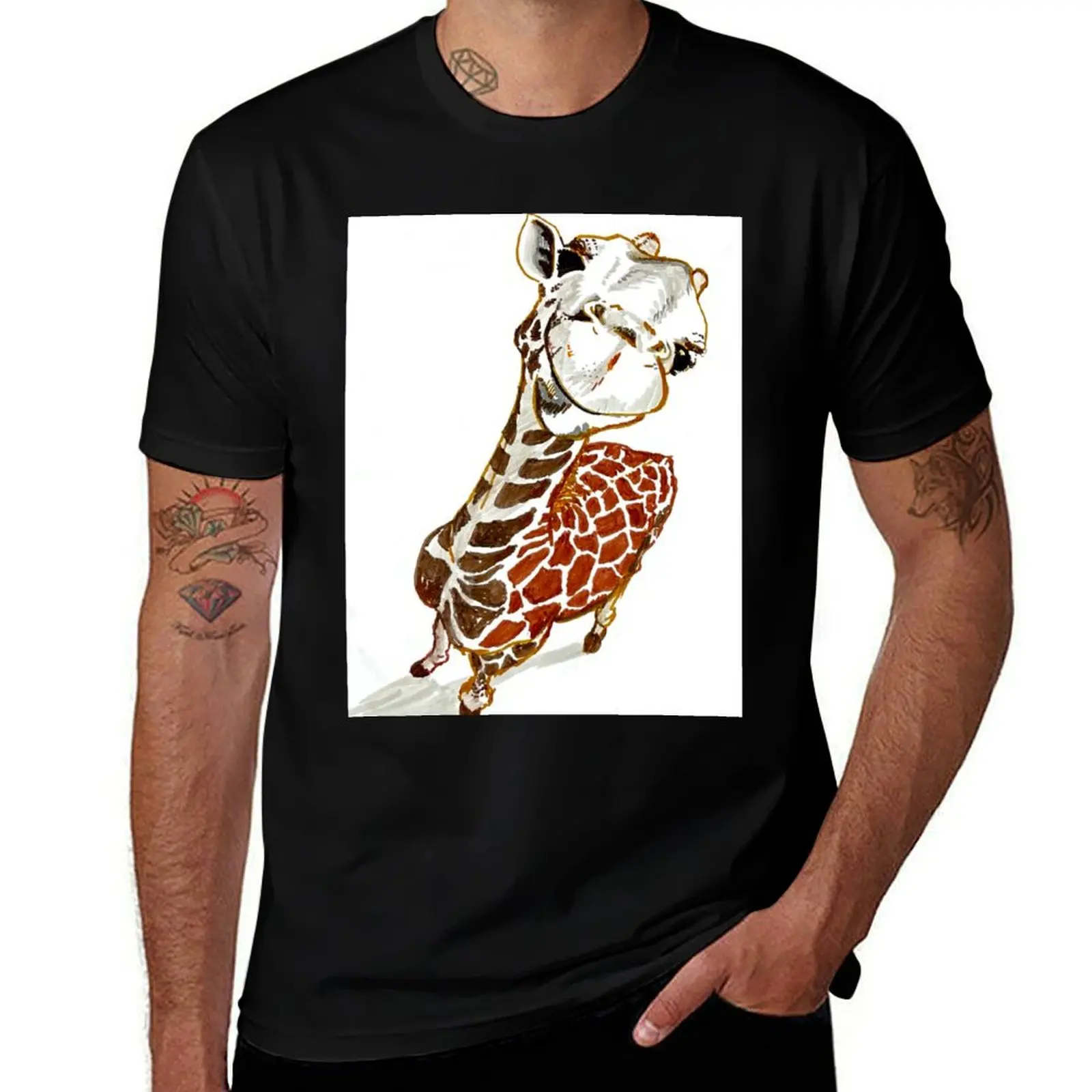 

Baby Giraffe T-Shirt man t shirt designer t shirt for man 100 percent cotton T-Shirt