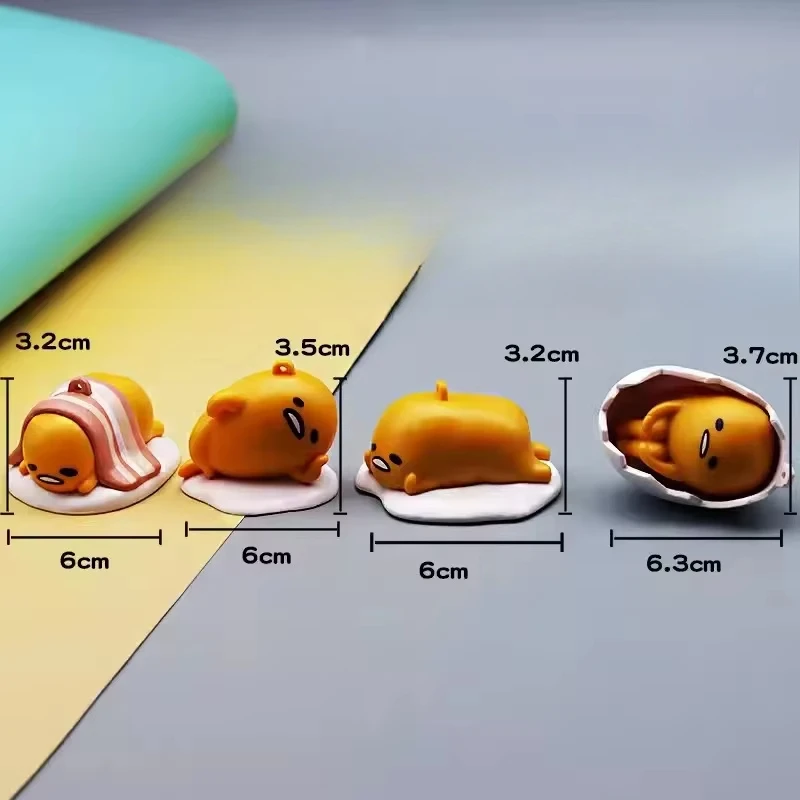 

Cute Gudetama Keychain Kawaii Figurine Anime Gashapon Action Figure Bag Pendant Capsule Toys PVC Model Gift
