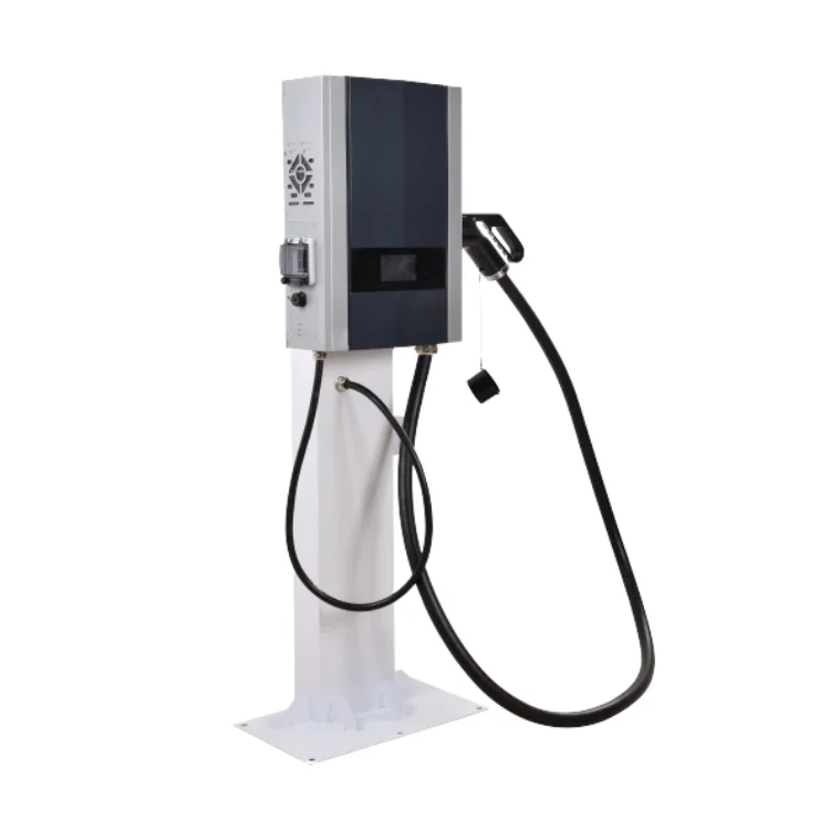 50A level 1 GB/T OCPP wall mounted ev charger 22KW electric vehicle car charger screen model DC ev charger