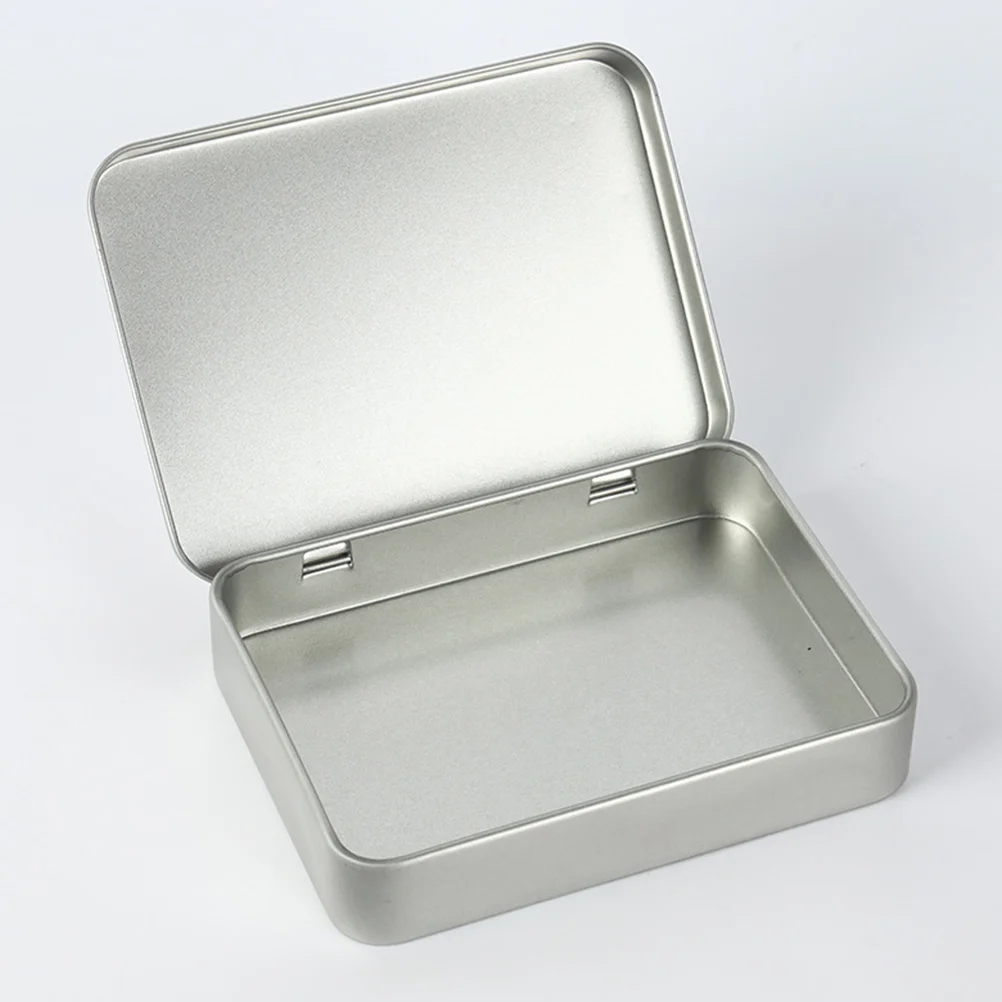 

4pcs Tin Box Storage Small Metal Containers Reusable Tinplate Cans Candy Boxes Iron Case For Organization Household Storage