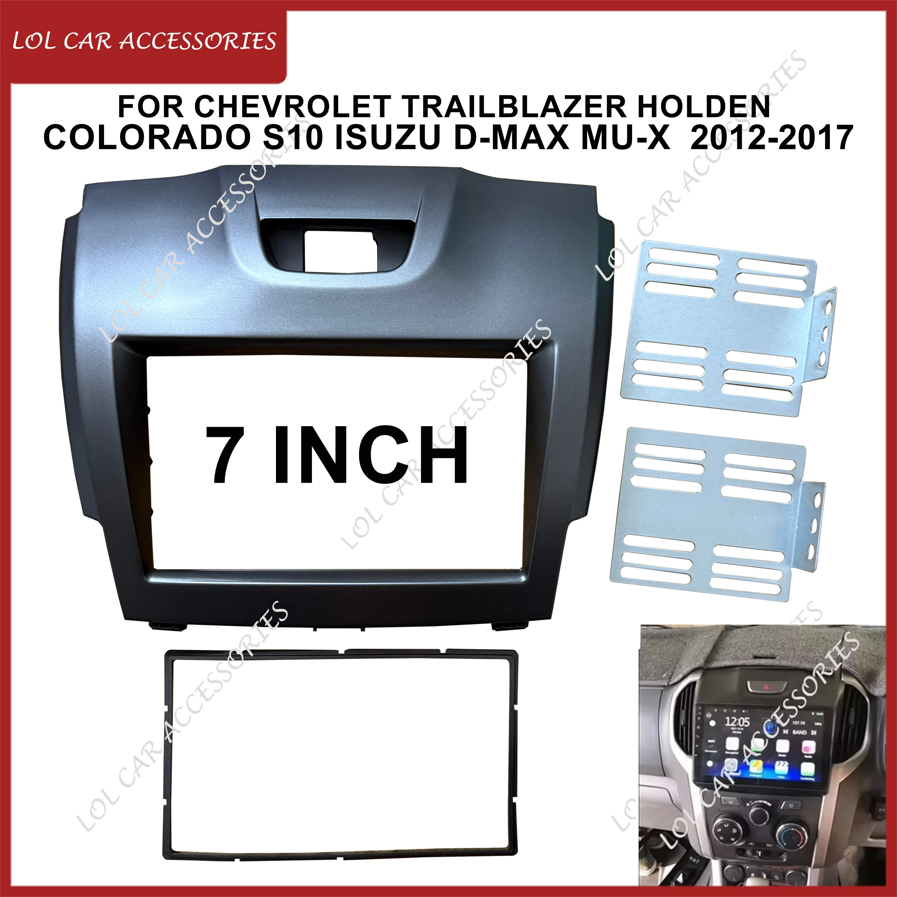 For CHEVROLET Trailblazer HOLDEN Colorado S10 ISUZU D-max MU-X Car Radio Android MP5 Player Stereo Frame 2din Head Unit Fascia