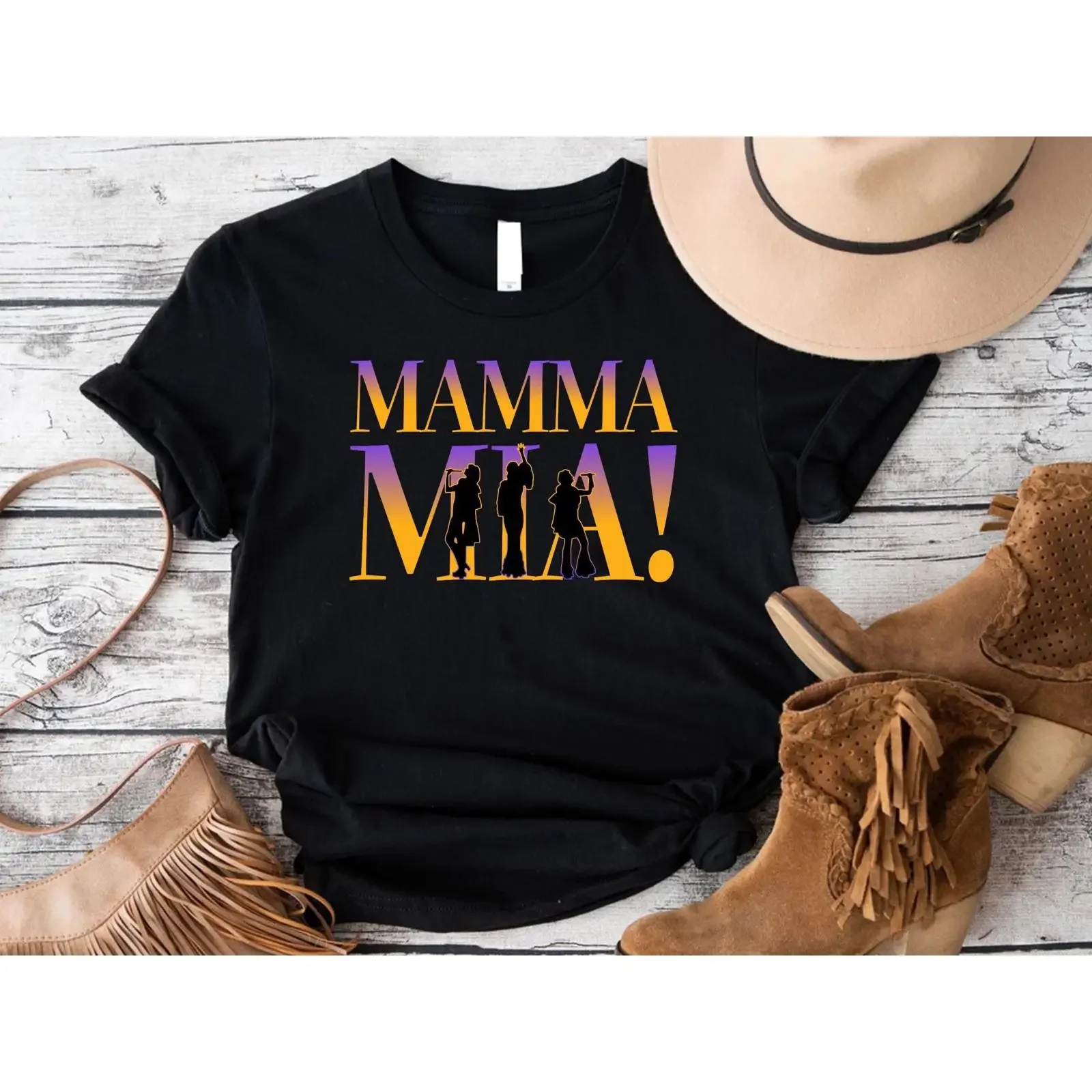 Mamma Mia T shirt Retro 70s Disco Dancing Mom Outfit vintage Washed Stylish Breathable designer clothes Versatile Unisex