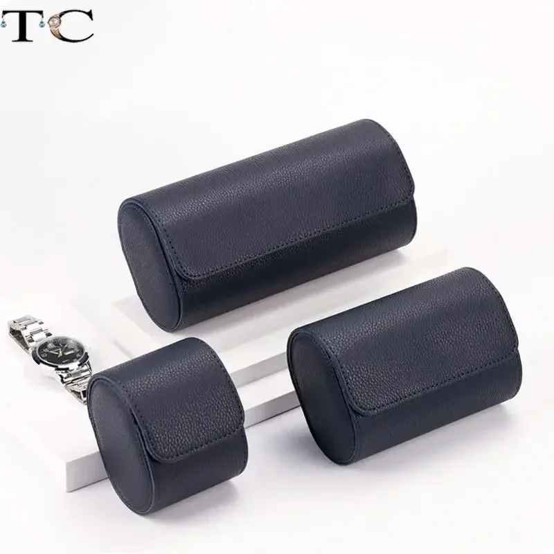 

W High Quality Pu Leather Microfiber Watch Pillow Storage Box Travel Portable Protection Mechanical Dustproof Bag