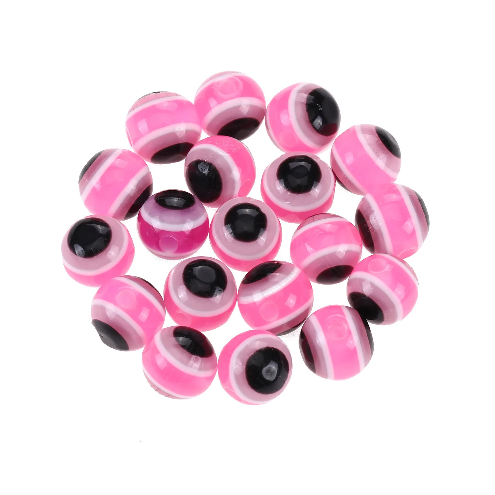 6 8 10mm Round Spacer Beads Evil Eye Beads Stripe Resin Spacer Beads For Jewelry Making DIY Bracelet Necklace Charms