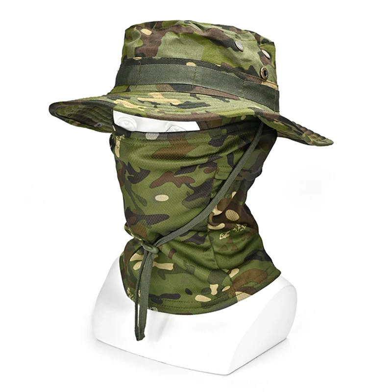 

Camouflage Outdoor Military Fans Mountaineering and Cycling Masks Camping Fishing Warm Sunscreen Breathable Quick Drying Hat