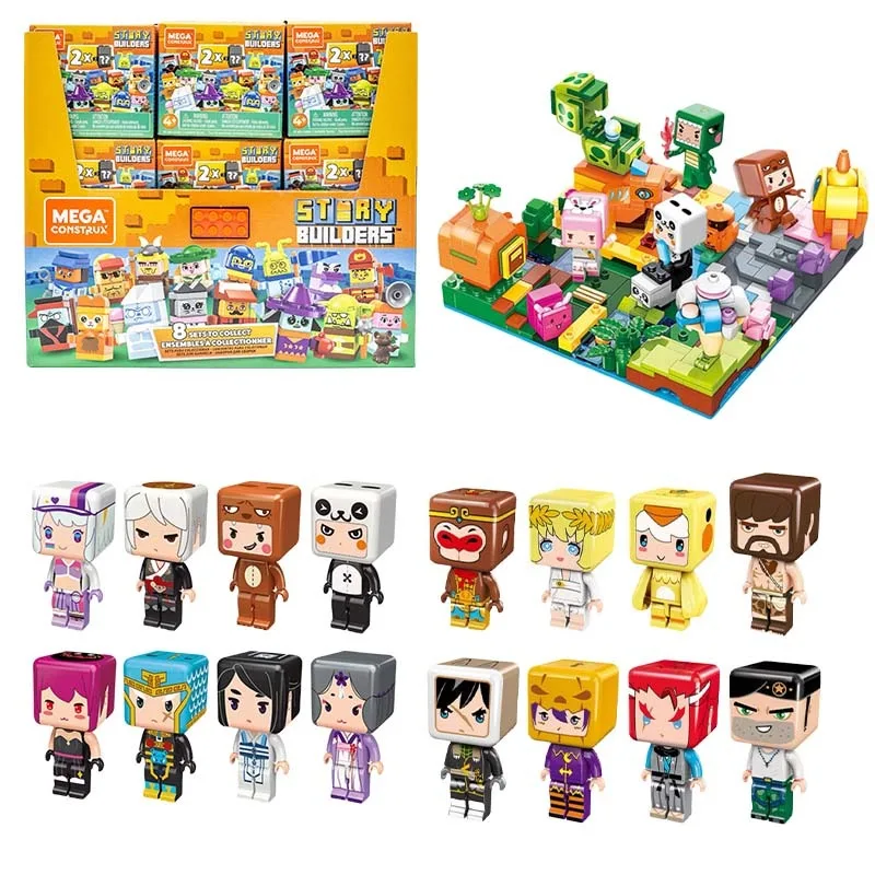 Mega Construx Story Builders Assembled Toy Model Playset Blind Box Doll Gifts Toy Model Anime Figures Collect Ornaments