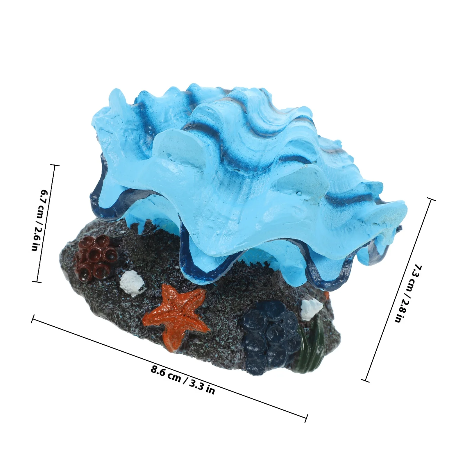 الراتنج قذيفة حوض السمك الديكور تصميم واقعي قاعدة مستقرة خزان الأسماك الفوار الهواء حجر الأكسجين فقاعة الناشر حوض السمك