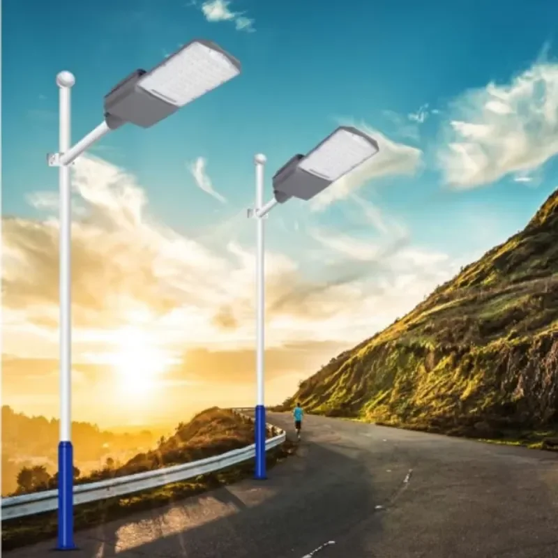 Aluminum Solar LED Street Light with Remote Control Outdoor IP65 Waterproof 50W Energy Saving Road