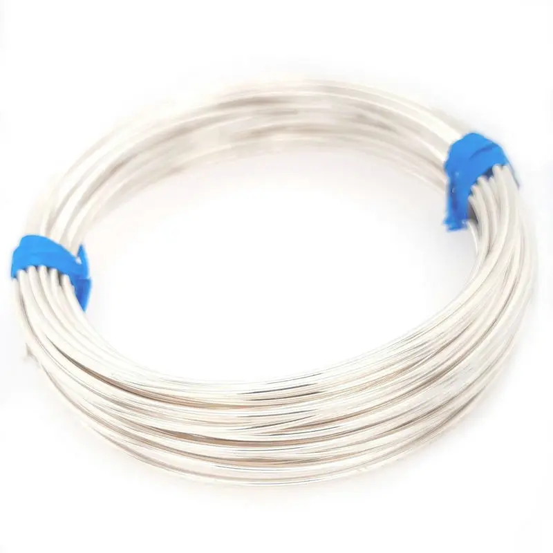 

Провода из стерлингового серебра 925 пробы 0,3-1,0 мм, 2 метра S925, полутвердая круглая проволока для изготовления ювелирных изделий из бисера для сережек своими руками