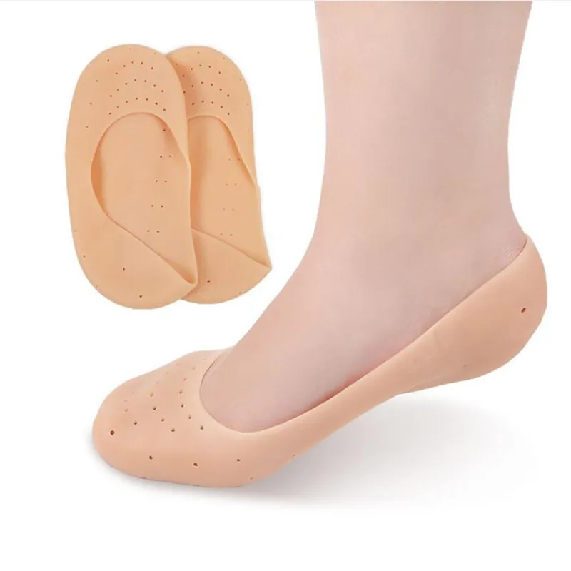 2Pcs Silicone Insole Gel Sock Foot Care Feet Protector Pain Relief Crack Prevention Moisturize Dead Skin Removal Sock Sole Pads