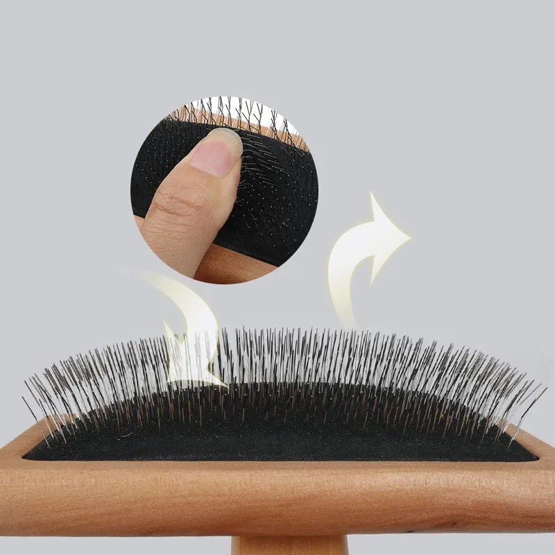 Pente removedor de cabelo de madeira para animais de estimação, Dog Grooming, Massagem Comb, Cat Combs, Ferramentas de limpeza, Pet Supplies