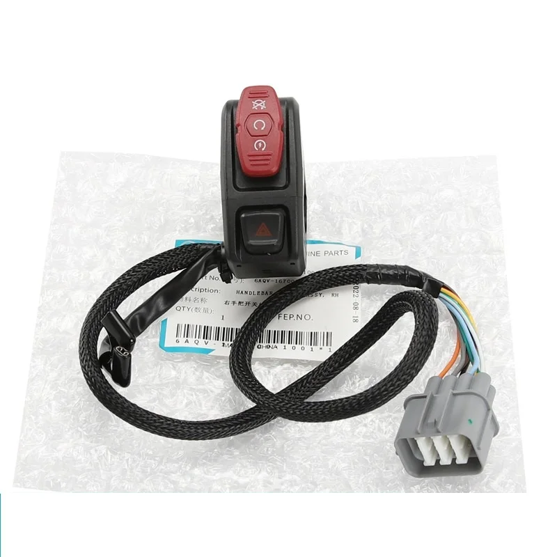 Cocok untuk suku cadang sepeda motor CFMOTO sakelar pegangan 450SRS CF400-6-9 rakitan sakelar lampu depan pengapian kiri dan kanan