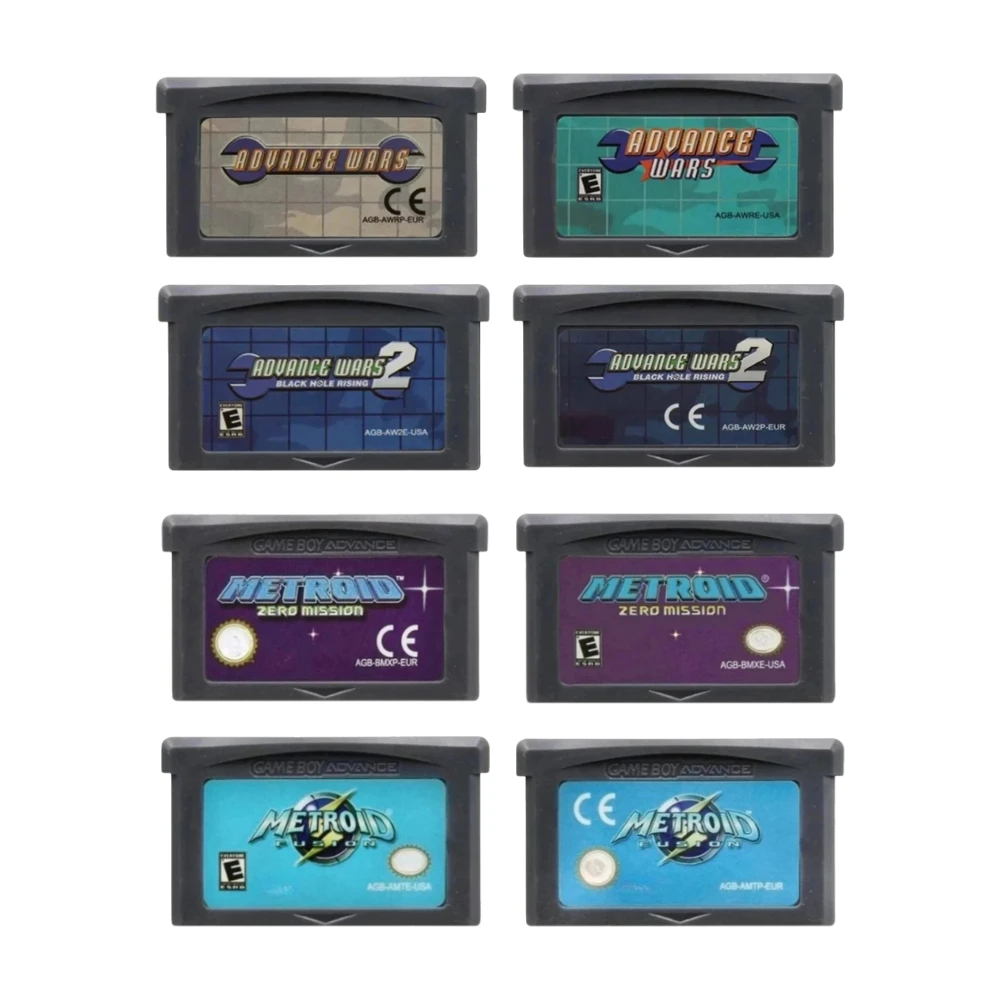 USA/EUR GBA Game Cartridge Zelda MINISH CAP Wars Metroid Kirby Dream Land Doom of Fire for GBA Classic Game