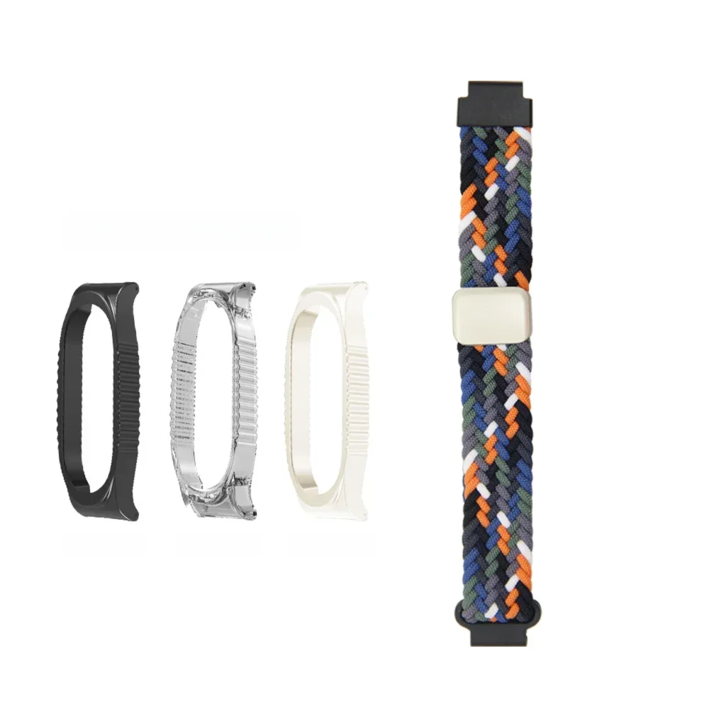 

Magnetic Buckle Nylon Strap + TPU Case For Xiaomi Mi Band 3 4 5 6 7 8 Bracelet Lightweight Sport Watch Band Man Woman Correa