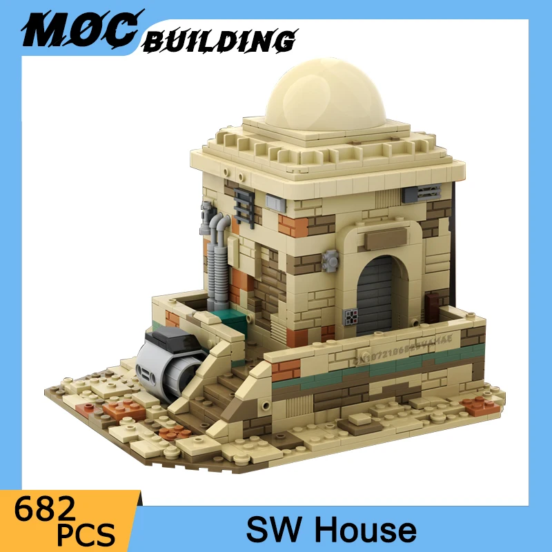 

MOC Star Movie SW House Scene Model Building Blocks Battle Military Base DIY Assembly Bricks Collection Toys Xmas Holiday Gifts