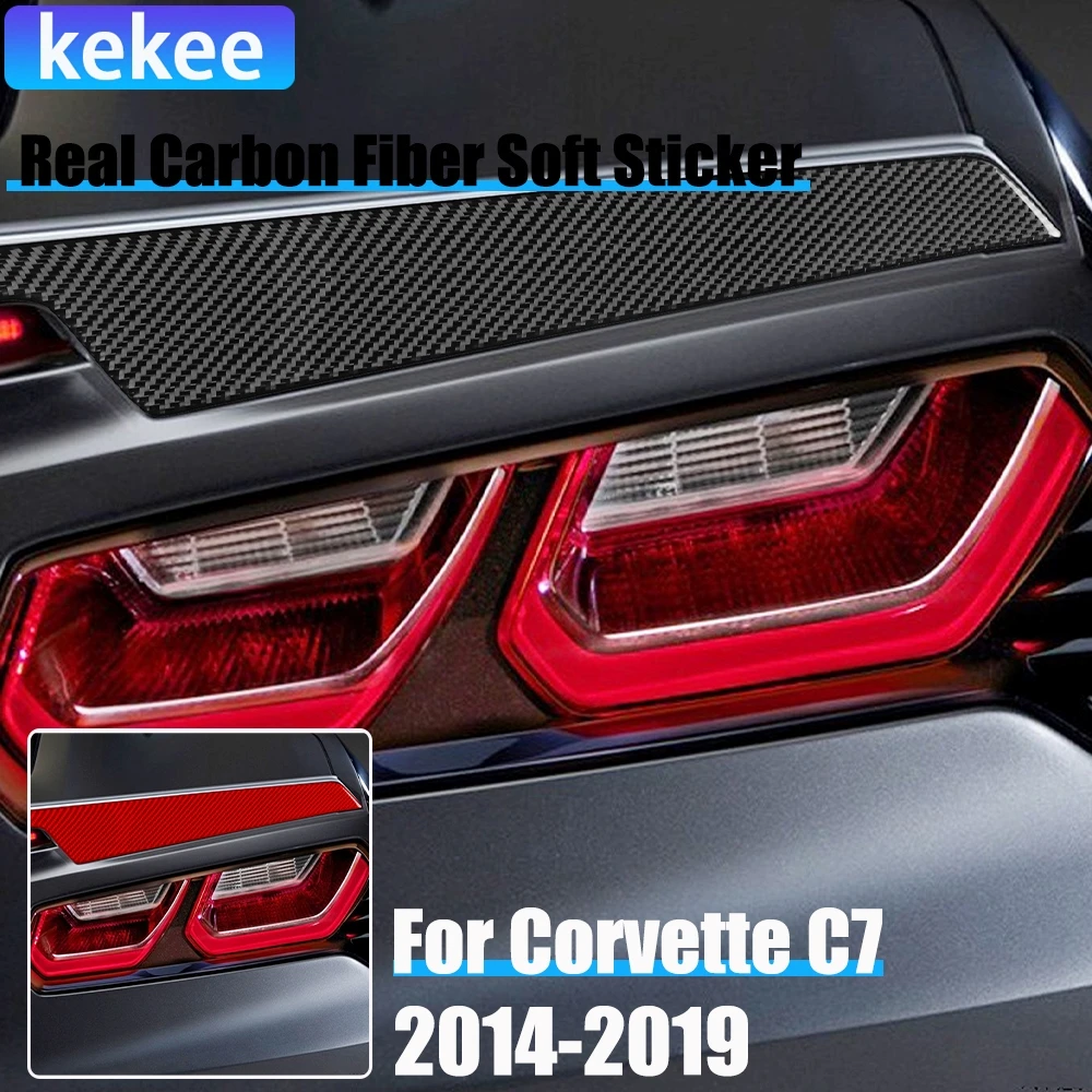 

Настоящее углеродное волокно, автомобильные аксессуары, декоративная панель задней двери, мягкая наклейка для Corvette C7 LT1 Z06 ZR1 LT5 2014-2019