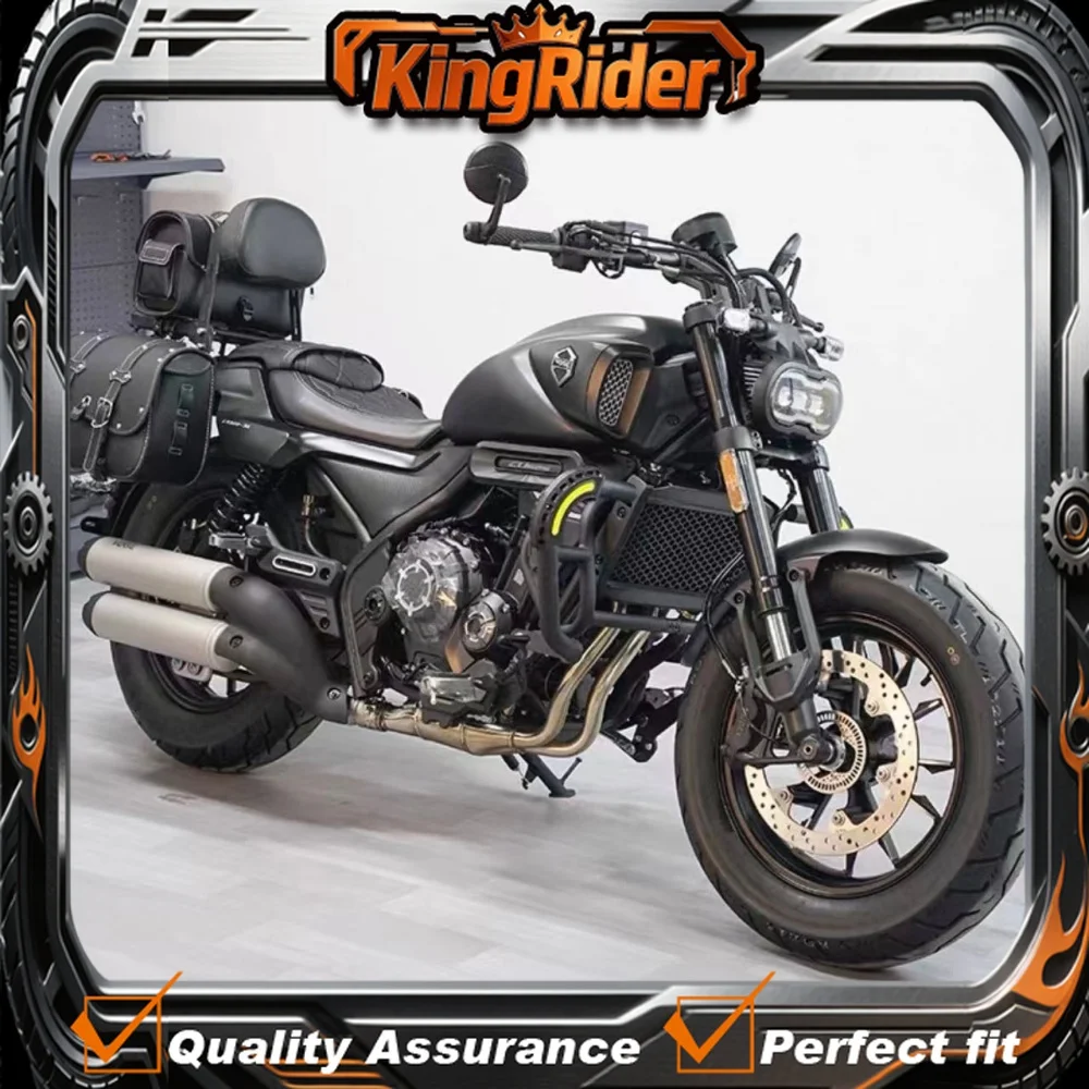 Suitable for VOGE CU525 bumper modification, guard bar, folding backrest, shelf quick-release side bag, waterproof accessories.