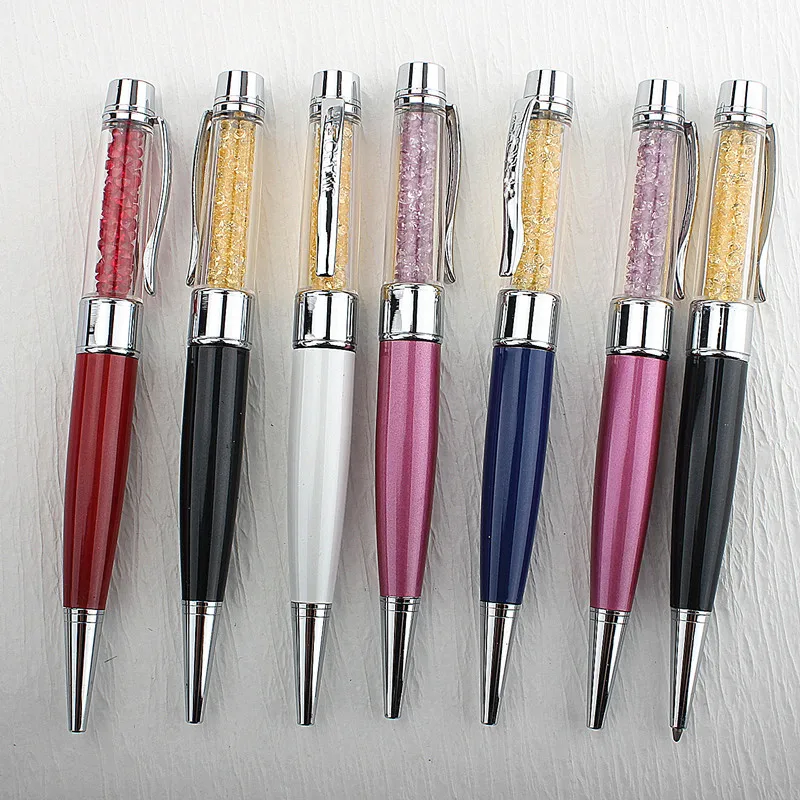 

USB 4GB Metal Gel Pen Rollerball Diamond Ballpoint Pen 0.7MM Signing Pens for Office Students Business Stationary Supplies