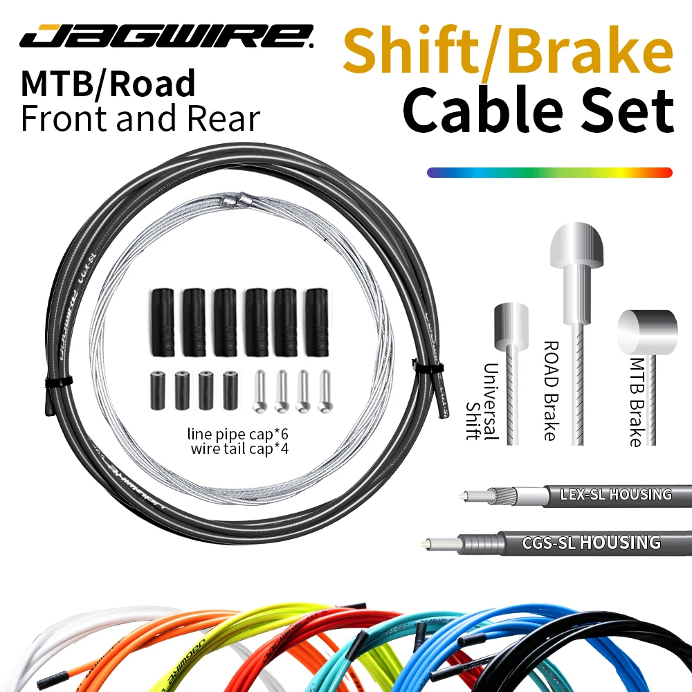 Jagwire Oil-filled Bike Brake/ Shift Cable Kit Galvanized Steel Wire Core 4/5mm Brake/Shifter Cable Housing Mtb Bike Accessories